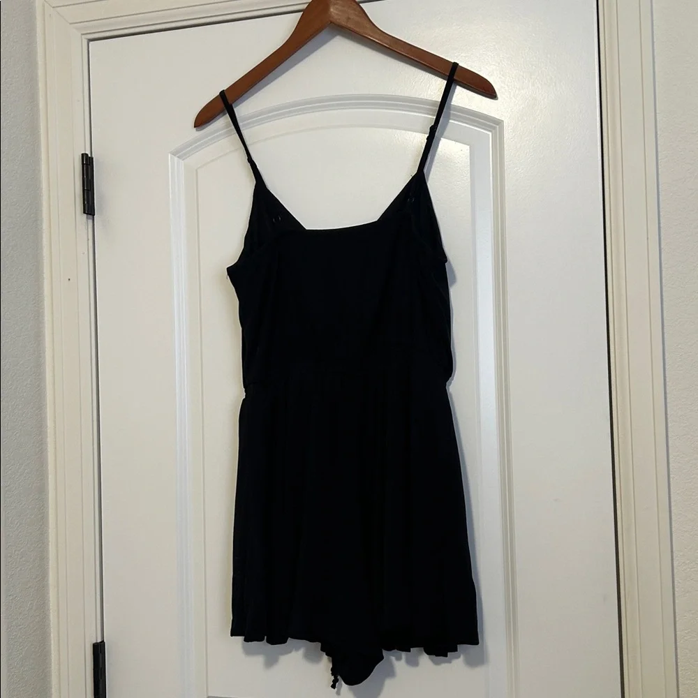 Blue Rain Black Spaghetti Strap Romper Size Medium - Picture 7 of 10
